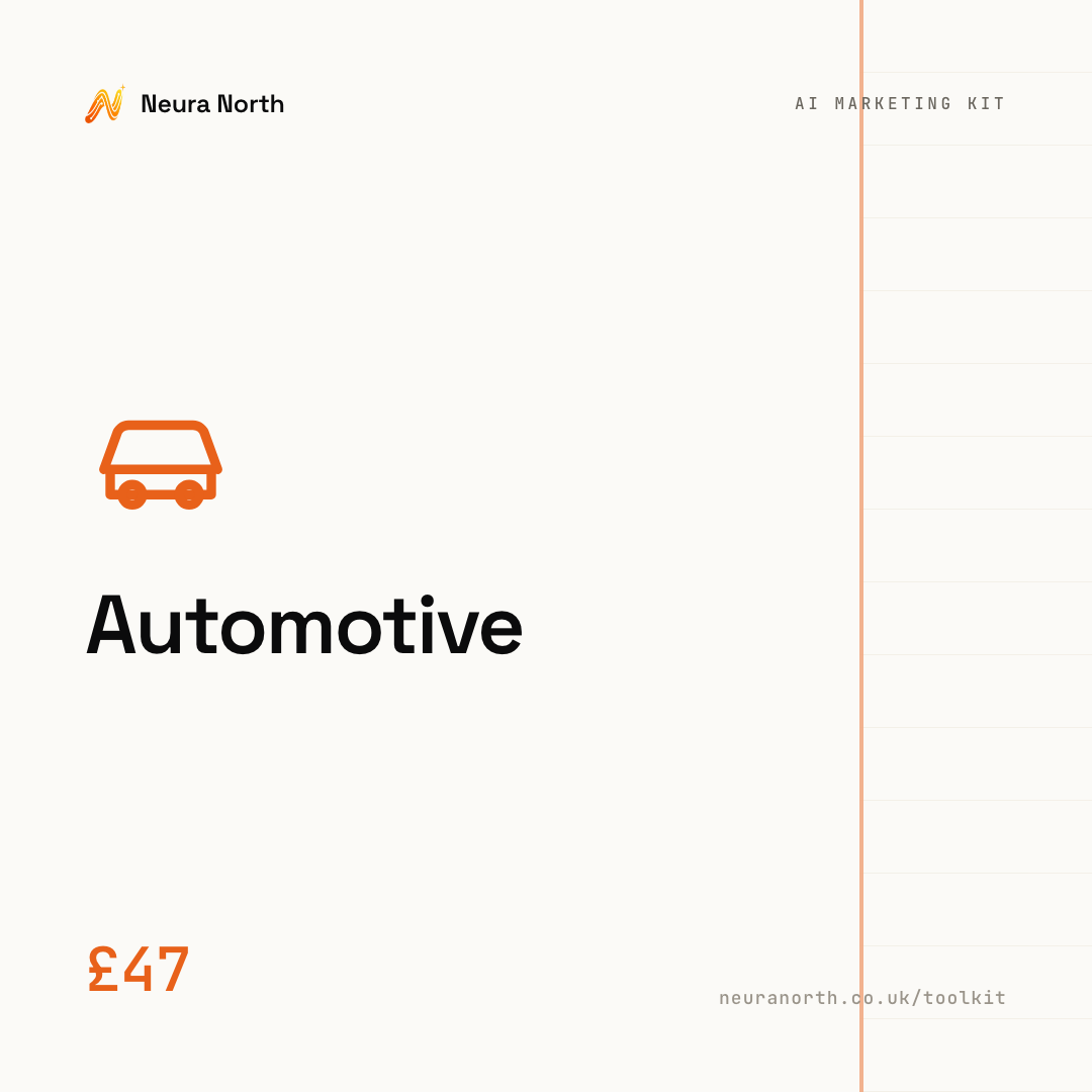 The AI Marketing & Image Kit for Automotive, £47