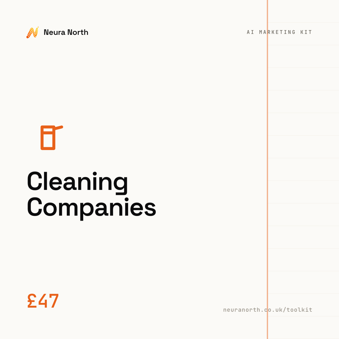 The AI Marketing & Image Kit for Cleaning Companies, £47