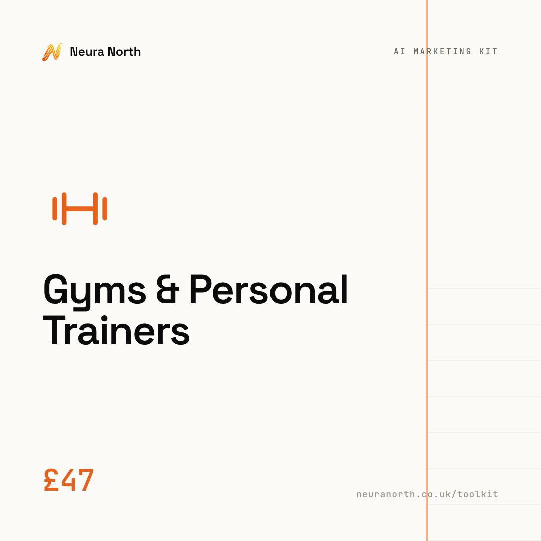 The AI Marketing & Image Kit for Gyms & PTs, £47