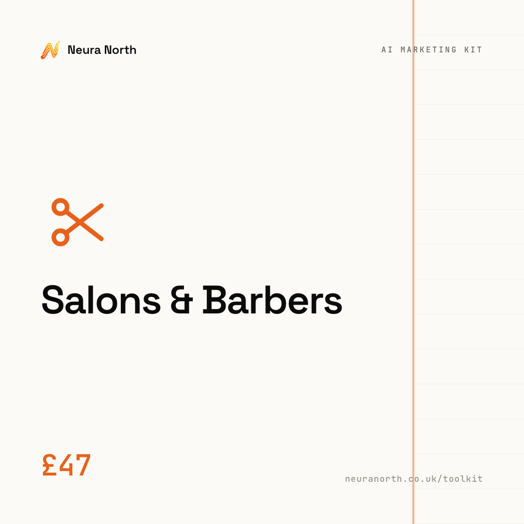 The AI Marketing & Image Kit for Salons & Barbers, £47
